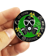 Load image into Gallery viewer, Statue of Liberty Thin Green Line Police Task Force Biohazard Pandemic Challenge Coin Border patrol Army Marines Deputy Sheriff CL6-16 - www.ChallengeCoinCreations.com