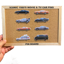 Load image into Gallery viewer, Legendary Iconic Movie TV Cars 1980 Edition 8 pins 80's set collection Knight Rider Back to the Future Mad Max Starsky and Hutch A-Team Ghost Busters James Bond Dukes of Hazzard DL11-07 - www.ChallengeCoinCreations.com