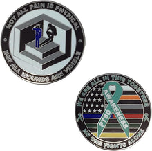 Load image into Gallery viewer, PTSD Awareness Challenge Coin Police Fire CBP Border Patrol Dispatch Rescue USCG EMS Corrections N-001D