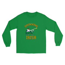 Load image into Gallery viewer, Apparel-DTG-LongSleeveTee-Gildan-5400-S-IrishGreen-Unisex-CF-2025091309220898