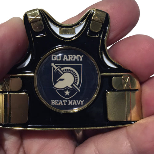 US Army Beat US Navy Body Armor Challenge Coin 2.5” Army Navy Game