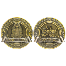 Load image into Gallery viewer, Border Patrol Agent 100th Anniversary Honor First CBP USBP Challenge Coin H-009