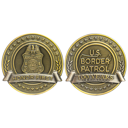 Border Patrol Agent 100th Anniversary Honor First CBP USBP Challenge Coin H-009