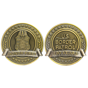 Border Patrol Agent 100th Anniversary Honor First CBP USBP Challenge Coin H-009