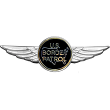 Load image into Gallery viewer, Full size Border Patrol Agent Pilot Aviation Operations Crew Wings pin drone helicopter airplane aircraft P-255B