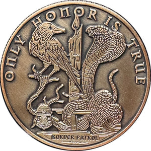 Border Patrol Agent Honor First Challenge Coin snake bird skull GL16-003