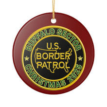Load image into Gallery viewer, BUFFALO SECTOR BORDER PATROL BPA 3" CERAMIC CHRISTMAS ORNAMENT  MADE IN THE USA SHIPS FROM USA