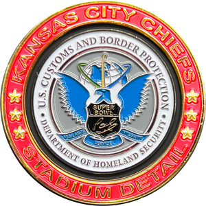 CBP Field Operations Border Patrol AMO Kansas City Missouri Stadium Detail Championship Challenge Coin KC GL16-006