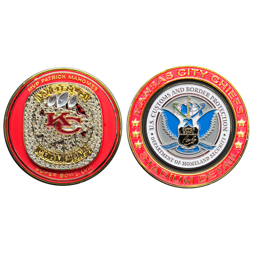 CBP Field Operations Border Patrol AMO Kansas City Missouri Stadium Detail Championship Challenge Coin KC GL16-006