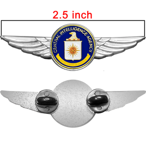 Full size CIA Pilot Aviation Operations Crew Wings pin Central Intelligence Agency P-255A