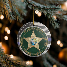 Load image into Gallery viewer, St Lucie County Sheriff&#39;s Office 3&quot; Ceramic Christmas Ornament Made In The USA Ships From The USA