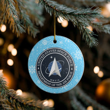 Load image into Gallery viewer, United States Space Force  3" Ceramic Christmas Holiday Ornament MADE IN THE USA SHIPS FROM THE USA