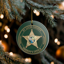 Load image into Gallery viewer, St Lucie County Sheriff&#39;s Office 3&quot; Ceramic Christmas Ornament Made In The USA Ships From The USA