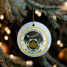 Load image into Gallery viewer, NORTH POLE SECTOR BORDER PATROL BPA 3&quot; CERAMIC CHRISTMAS ORNAMENT  MADE IN THE USA SHIPS FROM USA