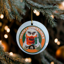 Load image into Gallery viewer, Sebastian Ibis U Holiday Christmas Ornament Hurricanes  3&quot; Ceramic Made in the USA Ships From The USA