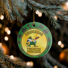Load image into Gallery viewer, Parody Drinking Irish College 2&quot; Ceramic Christmas Ornament Made in the USA Ships From the USA