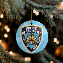 Load image into Gallery viewer, NYPD 3&quot; Ceramic Christmas Ornament City of New York Police Department Made in the USA Ships From the USA