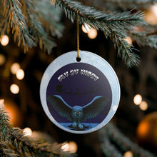 Load image into Gallery viewer, Santa RUSH Fly By Night Mashup 3&quot; Ceramic Christmas Ornament MADE IN THE USA SHIPS FROM THE USA