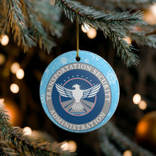 Load image into Gallery viewer, Transportation Security Administration TSA 3&quot; Ceramic Christmas Holiday Ornament MADE IN THE USA SHIPS FROM THE USA