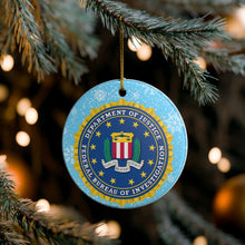 Load image into Gallery viewer, Federal Bureau of Investigations FBI 3&quot; Ceramic Christmas Holiday Ornament MADE IN THE USA SHIPS FROM THE USA
