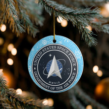 Load image into Gallery viewer, United States Space Force  3&quot; Ceramic Christmas Holiday Ornament MADE IN THE USA SHIPS FROM THE USA