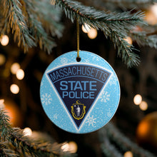Load image into Gallery viewer, Massachusetts State Police 3&quot; Ceramic Christmas Ornament  Made in the USA Ships From the USA