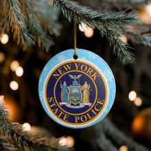 Load image into Gallery viewer, New York State Police 3&quot; Ceramic Christmas Ornament  Made in the USA Ships From the USA