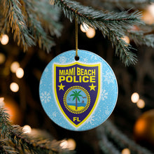Load image into Gallery viewer, Miami Beach Police Department MBPD  3&quot; Ceramic Christmas Ornament  Made in the USA Ships From the USA