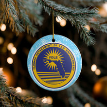 Load image into Gallery viewer, FDLE Florida Department of Law Enforcement 3&quot; Ceramic Christmas Ornament  Made in the USA Ships From the USA