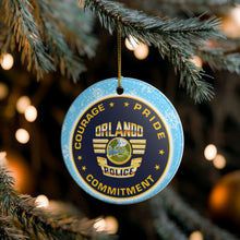 Load image into Gallery viewer, Orlando Police Department 3&quot; Ceramic Christmas Ornament  Made in the USA Ships From the USA