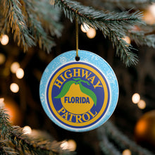 Load image into Gallery viewer, Florida Highway Patrol  Patch 3&quot; FHP Ceramic Christmas Ornament  Made in the USA Ships From the USA