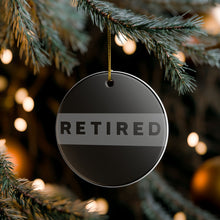 Load image into Gallery viewer, Thin Gray Line Retired Corrections Officer Jailer 3" Ceramic Christmas Ornament Made In The USA Ships From The USA