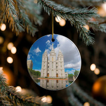 Load image into Gallery viewer, LDS Church Salt Lake City Temple Square 3" Ceramic Christmas Ornament Made In The USA Ships From The USA