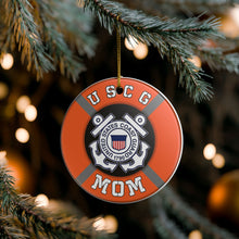 Load image into Gallery viewer, USCG Mom Coastie 3" Ceramic Christmas Ornament Made In The USA Ships From The USA