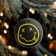 Load image into Gallery viewer, Grunge Legends Happy Face 3" Ceramic Christmas Ornament Made In The USA Ships From The USA