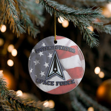 Load image into Gallery viewer, United States Space Force USSF 3" Ceramic Christmas Ornament  Made In The USA  Ships From The USA