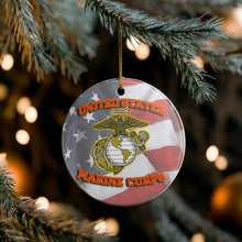 Load image into Gallery viewer, Marine United Corp States 3"  Ceramic Christmas Ornament  Made In The USA  Ships From The USA