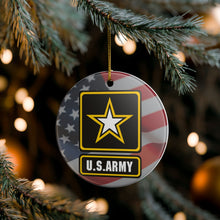 Load image into Gallery viewer, US Army United States Army 3" Ceramic Christmas Ornament Made In The USA  Ships From The USA