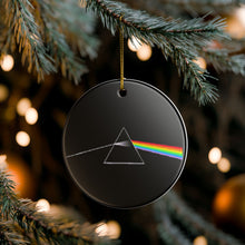Load image into Gallery viewer, Dark Side Of The Moon Holiday Christmas Ornament Pink Floyd 3&quot; Ceramic Made in the USA Ships From The USA