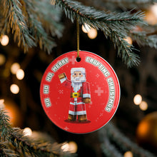 Load image into Gallery viewer, Minecraft Santa 3" Ceramic Christmas Ornament Made In The USA Ships From The USA