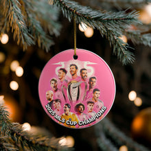 Load image into Gallery viewer, Inter Miami FC Futbol Football Messi Suarez MLS CHAMPIONS 3" Ceramic Christmas Ornament SHIPS FROM THE USA MADE IN THE USA (Copy)