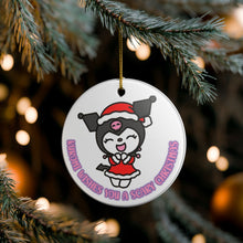 Load image into Gallery viewer, Kuromi Scary Christmas 3" Ceramic Ornament Made In The USA Ships From the USA
