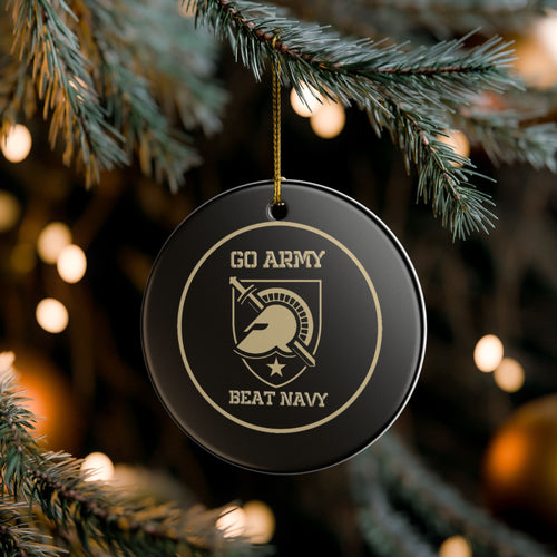Go Army Beat Navy Holiday Christmas Ornament Black Knights 3