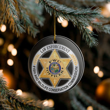 Load image into Gallery viewer, FWC Florida Wildlife Conservation Commision 3&quot; Ceramic Christmas Ornament Made In The USA Ships From The USA