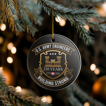 Load image into Gallery viewer, Army Engineers 250th Anniversary  3" Ceramic Christmas Ornament Gift Made In The USA Ships From The USA