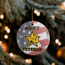 Load image into Gallery viewer, US Army United States Army Veteran  3" Ceramic Christmas Ornament Made In The USA  Ships From The USA