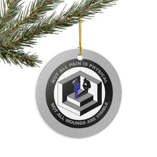 Load image into Gallery viewer, PTSD Awareness Holiday Christmas Ornament  3&quot; Ceramic Made in the USA Ships From The USA
