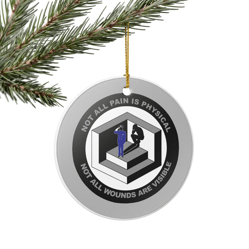 PTSD Awareness Holiday Christmas Ornament  3