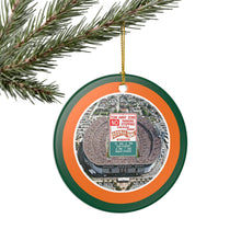 Load image into Gallery viewer, Orange Bowl No Parking Holiday Christmas Ornament Hurricanes 3&quot; Ceramic Made in the USA Ships From The USA