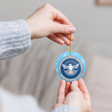 Load image into Gallery viewer, Transportation Security Administration TSA 3&quot; Ceramic Christmas Holiday Ornament MADE IN THE USA SHIPS FROM THE USA